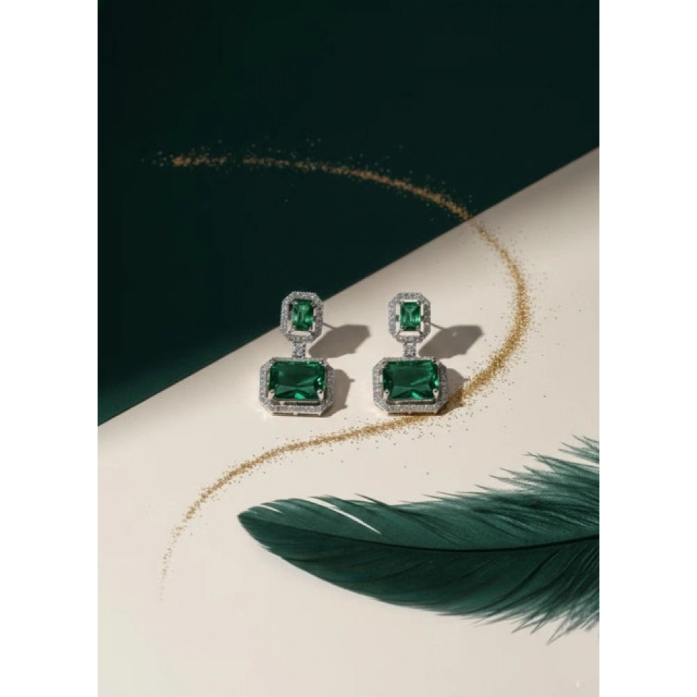 Classic Green Drop Earrings