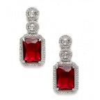 Crimson Red Drop Earrings