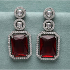 Crimson Red Drop Earrings