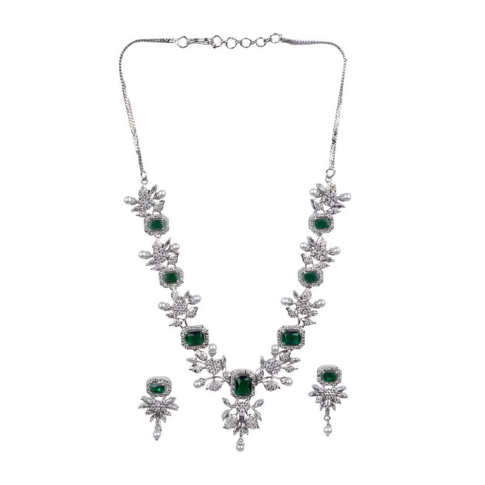 Emerald Drop Necklace Set