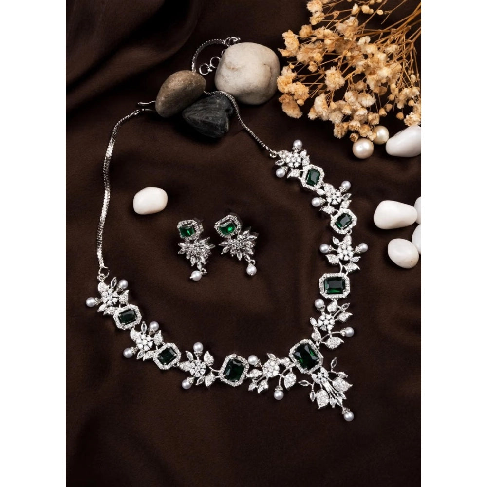 Emerald Drop Necklace Set