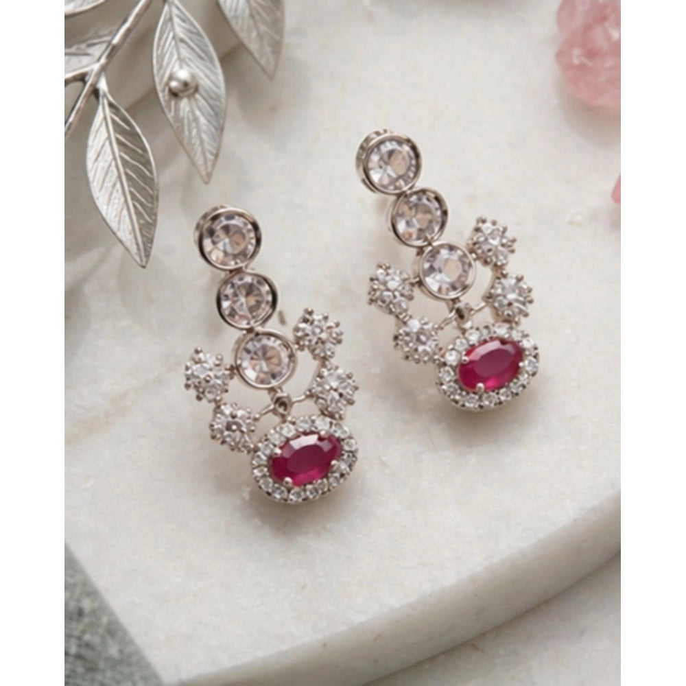 Ruby-Rose Halo Necklace Set