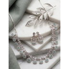 Mint Halo Drop Necklace Set