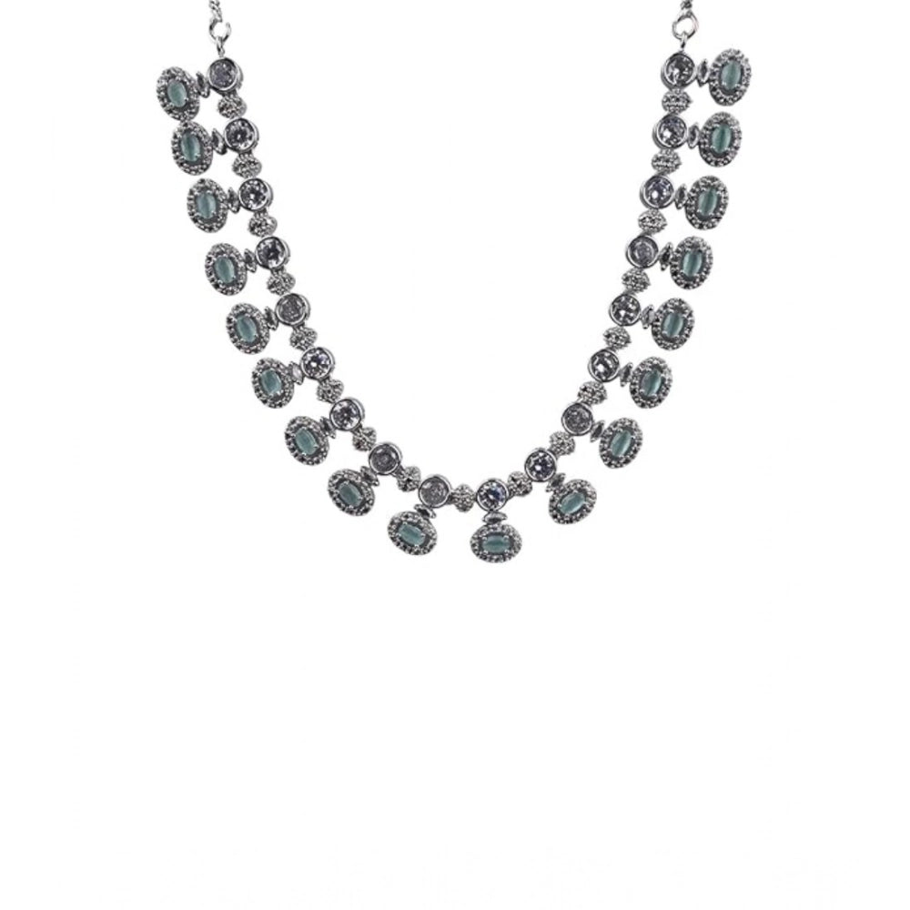 Mint Halo Drop Necklace Set