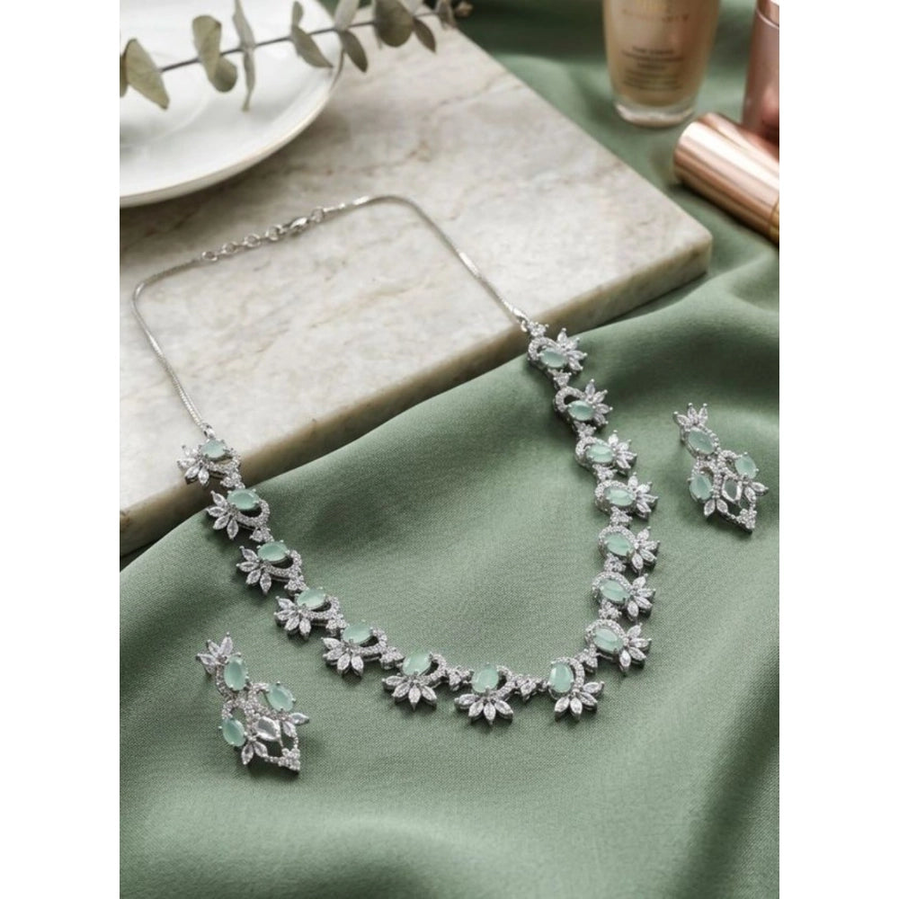 Mint Mist Blossom Necklace Set