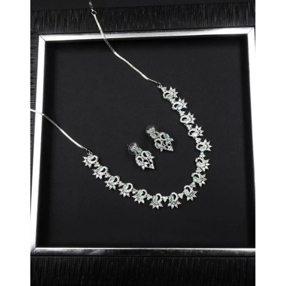 Mint Mist Blossom Necklace Set
