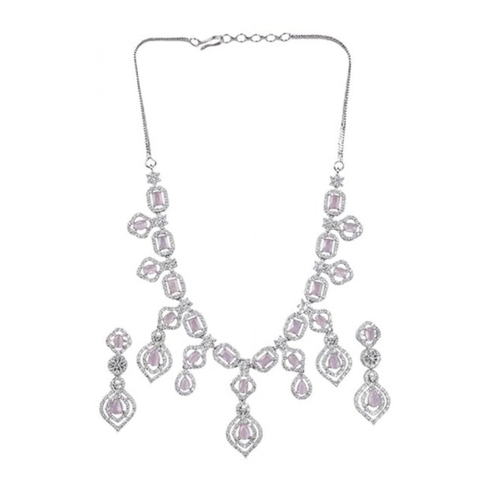 Ice-Pink Glimmer Necklace Set