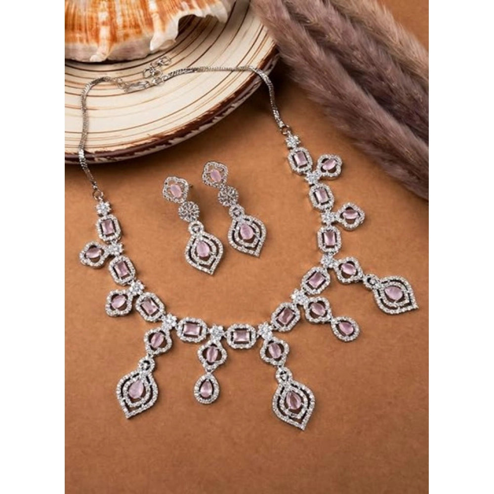 Ice-Pink Glimmer Necklace Set