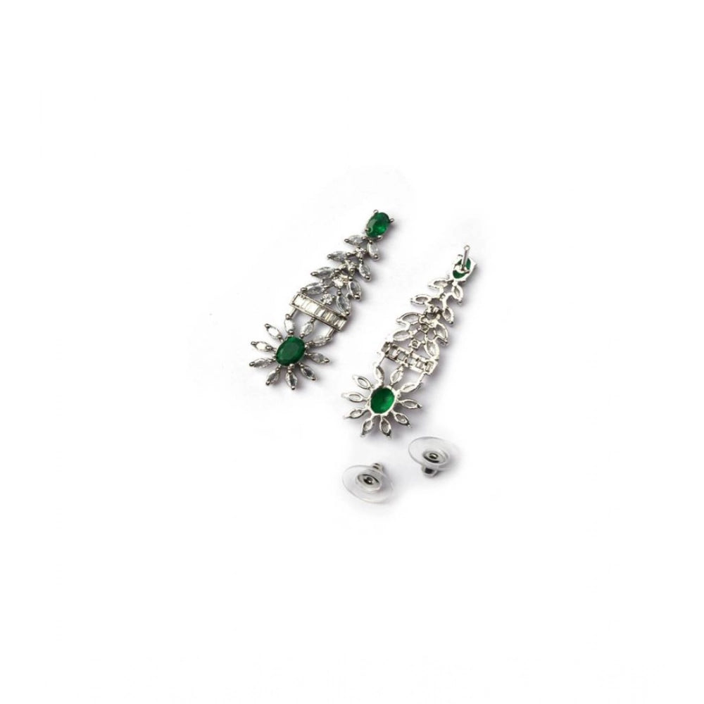 Green Silver Necklace Set