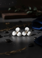 White Flower Earrings