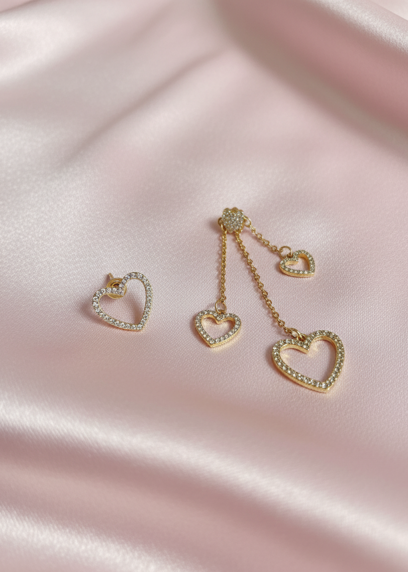 Hanging Heart Earrings