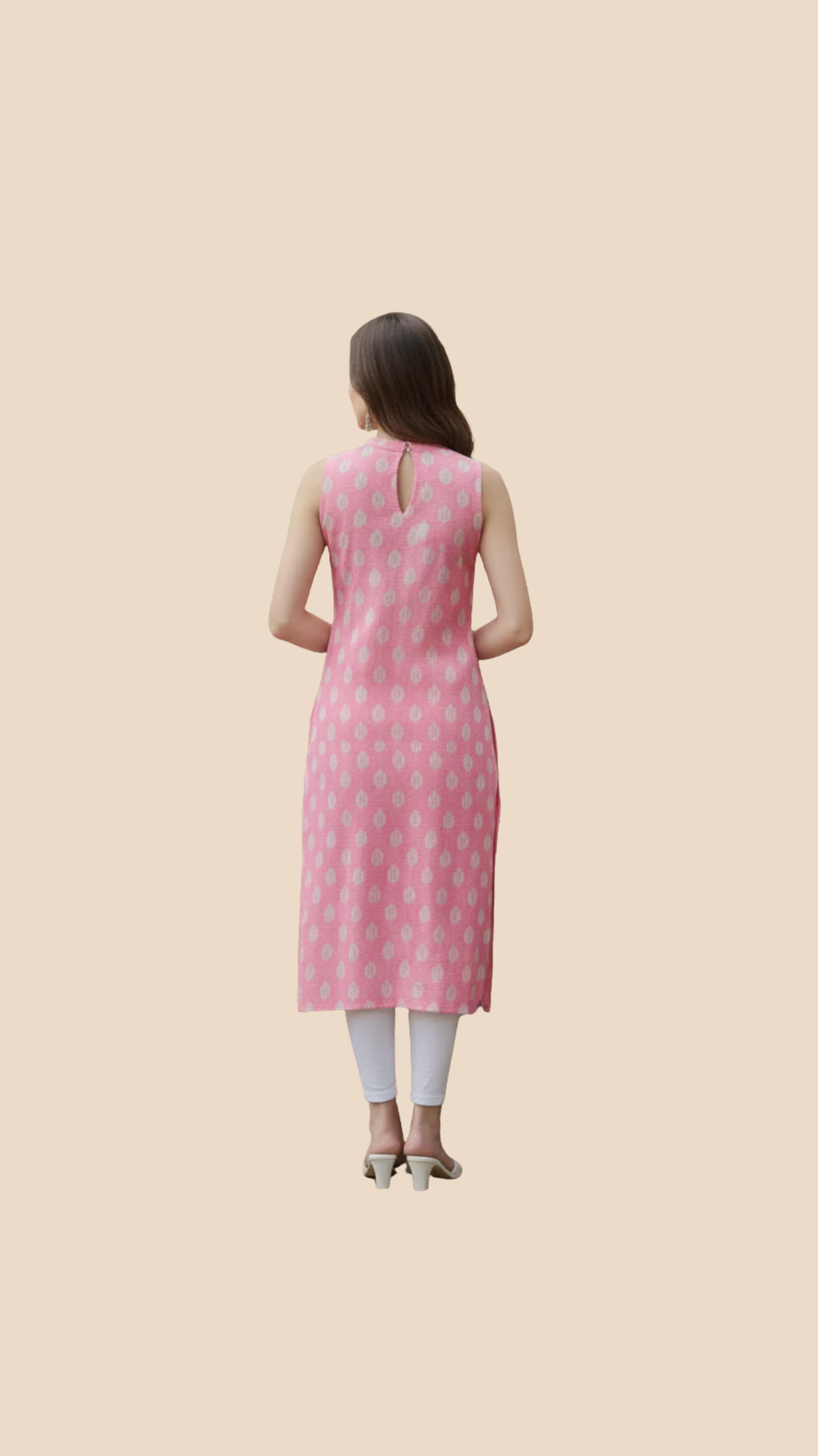 Pink Printed Kurta