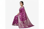 Purple Silk Printed Saree