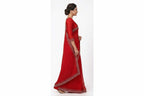 Vibrant Red Georgette Stone Work Saree
