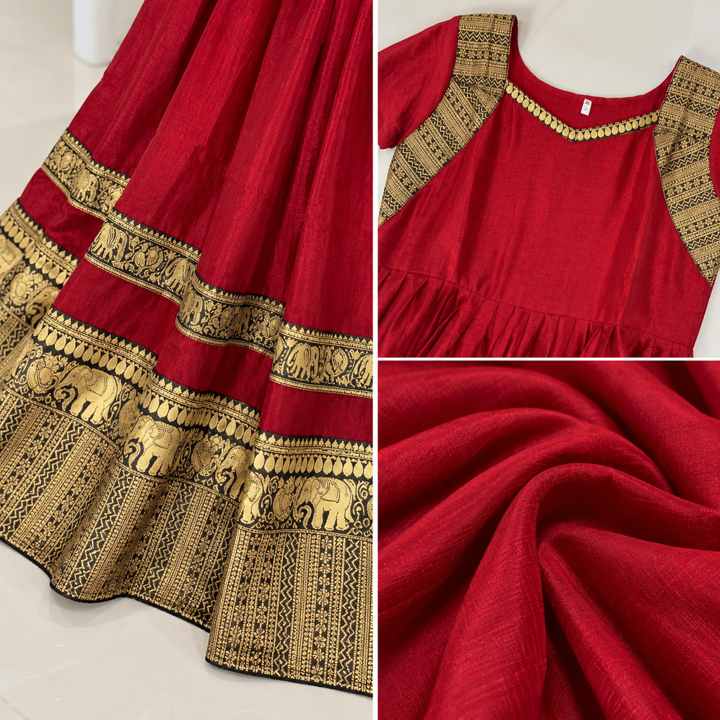 Maroon Traditional Ethnic Dress