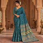 Teal Sunflower Royale Printed Ensemble