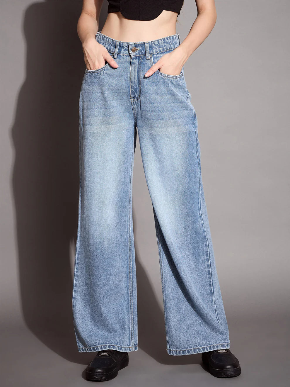 Trendy Wide Leg Jeans