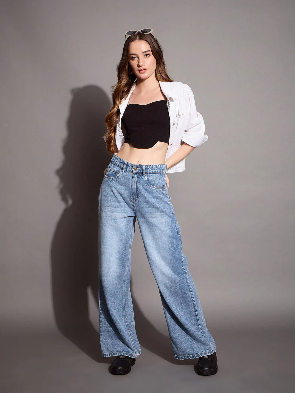 Trendy Wide Leg Jeans