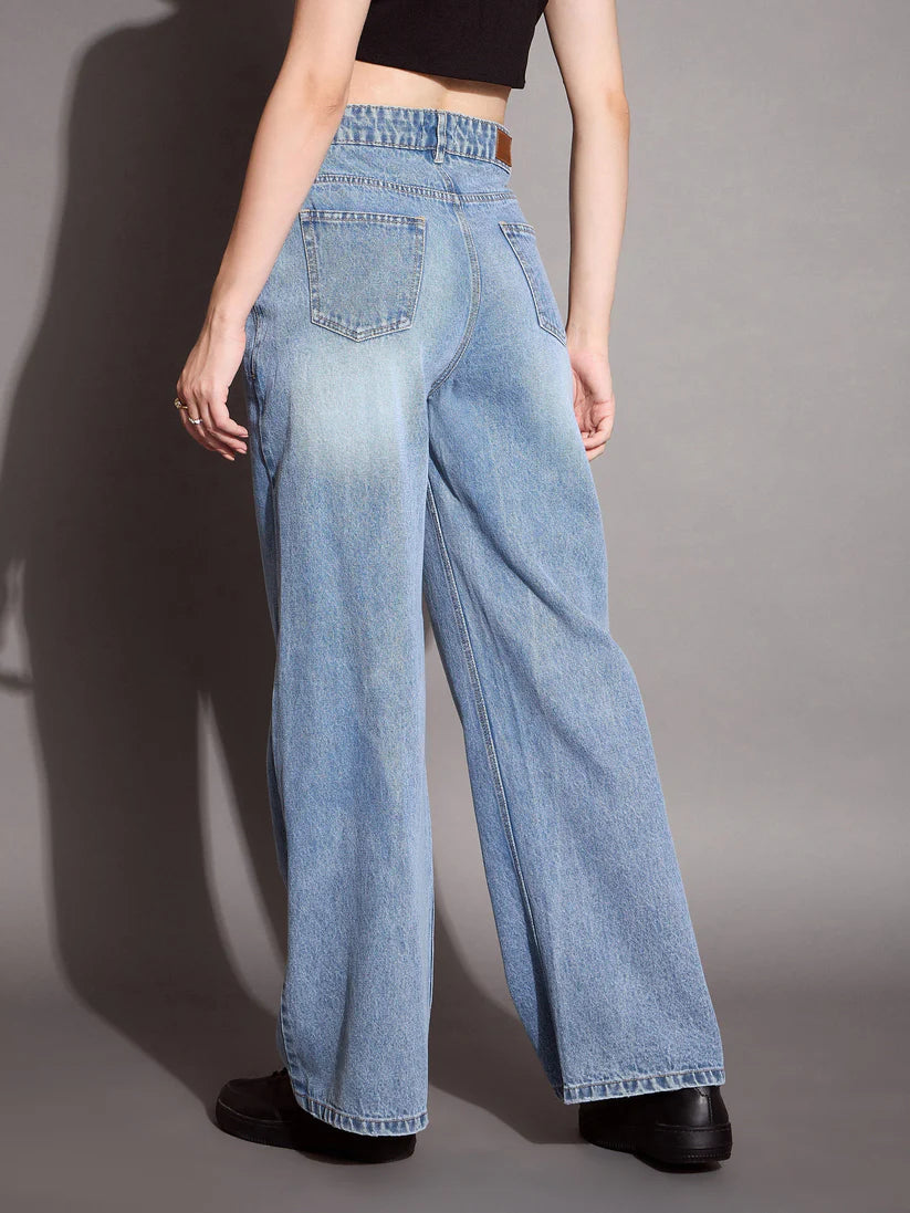 Trendy Wide Leg Jeans