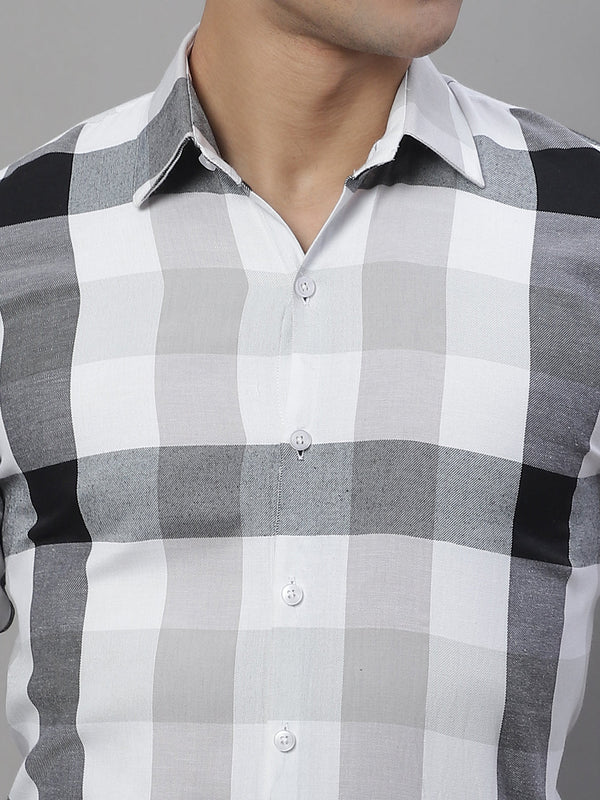 Black & White Checked Cotton Shirt