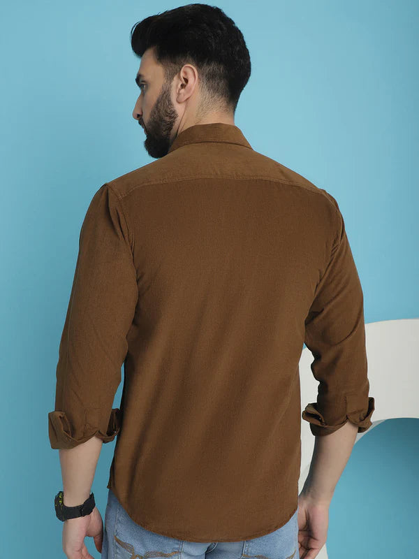 Brown Corduroy Cotton Shirt