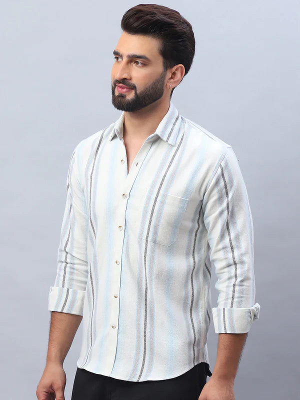 Off-White Striped Casual Shirt
