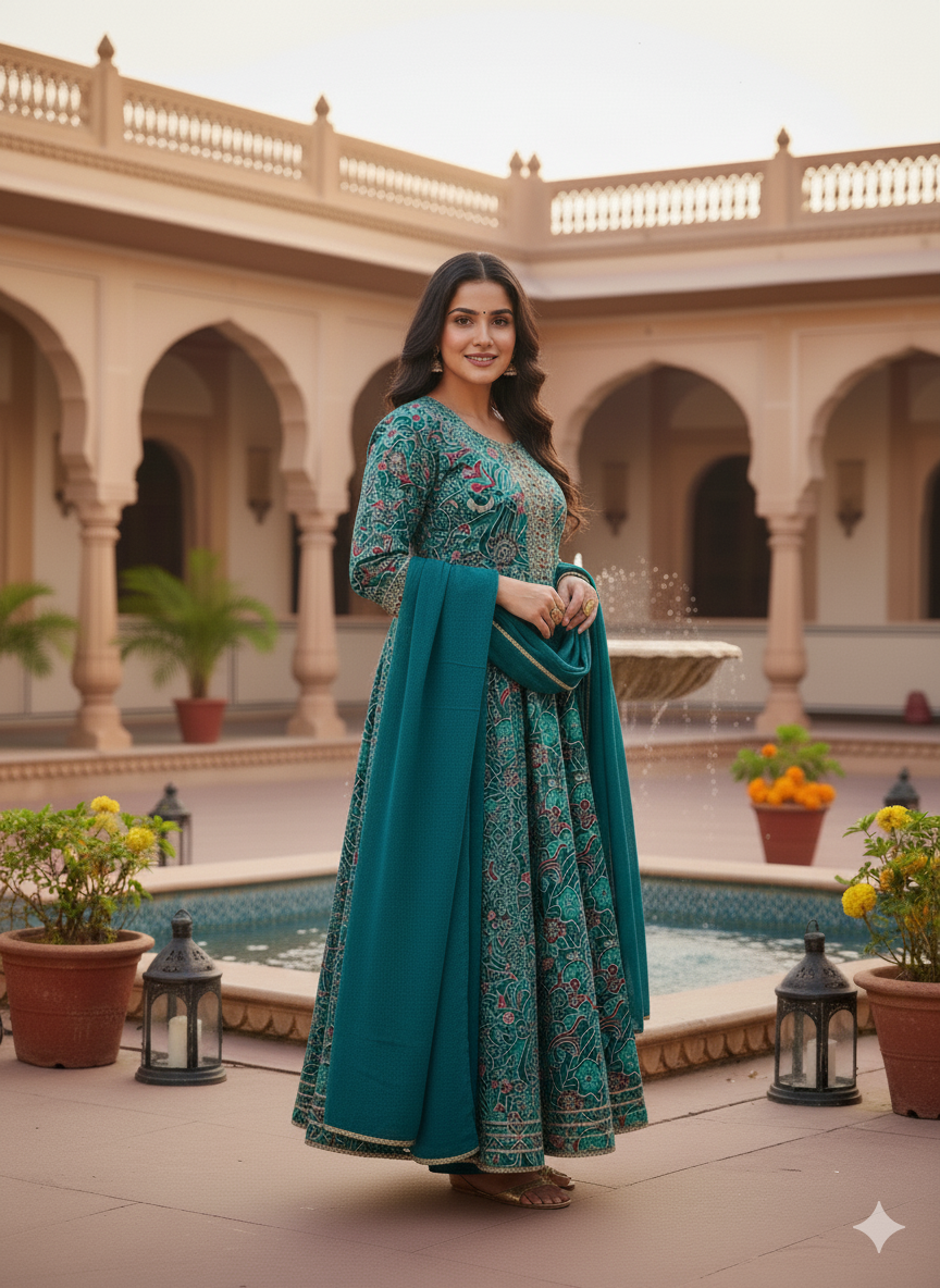 Sea Green floral set