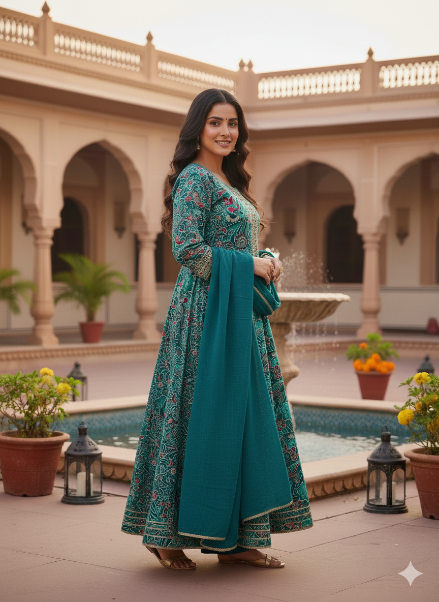 Sea Green floral set
