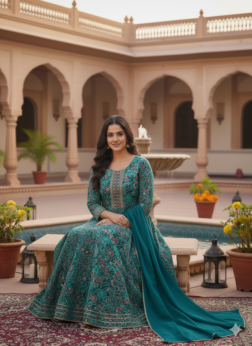 Sea Green floral set