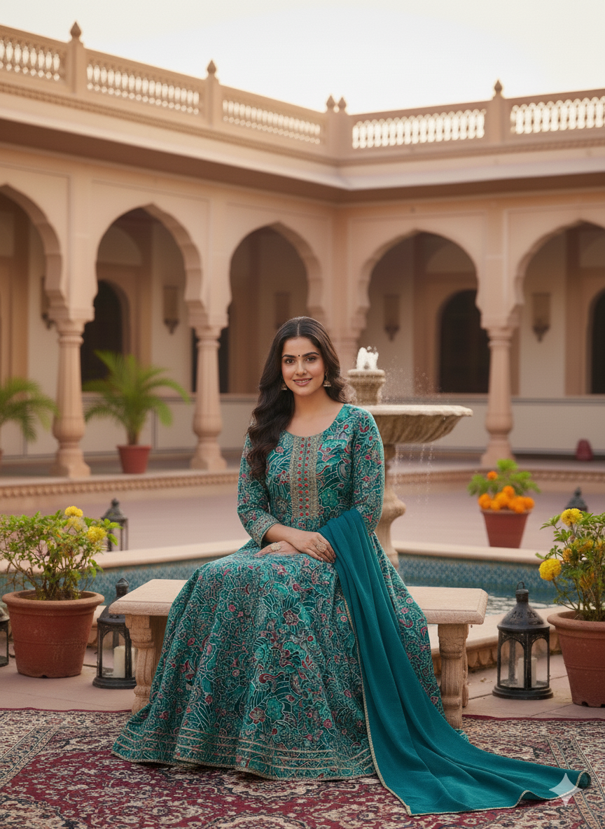 Sea Green floral set