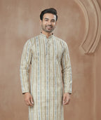 Multicolor Strip Cotton Kurta Set