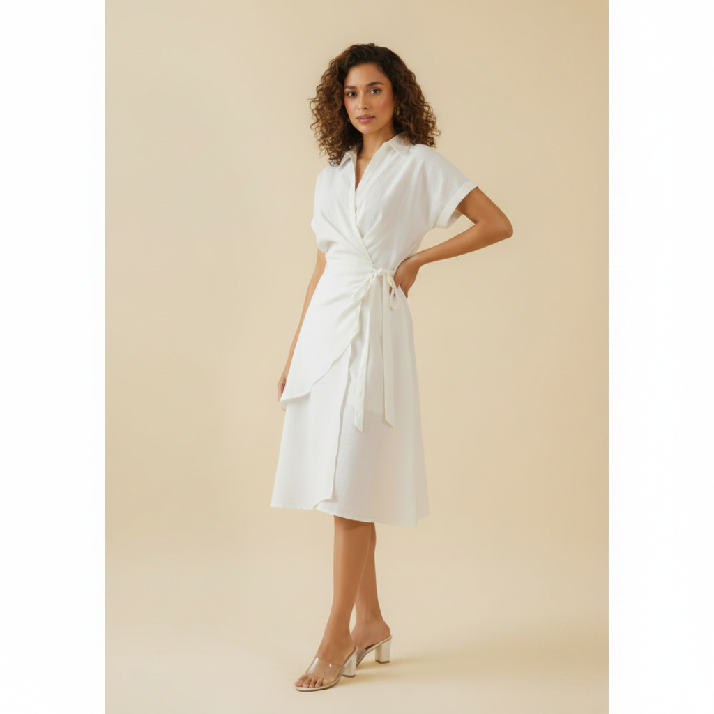 Classic Shirt Midi Dress