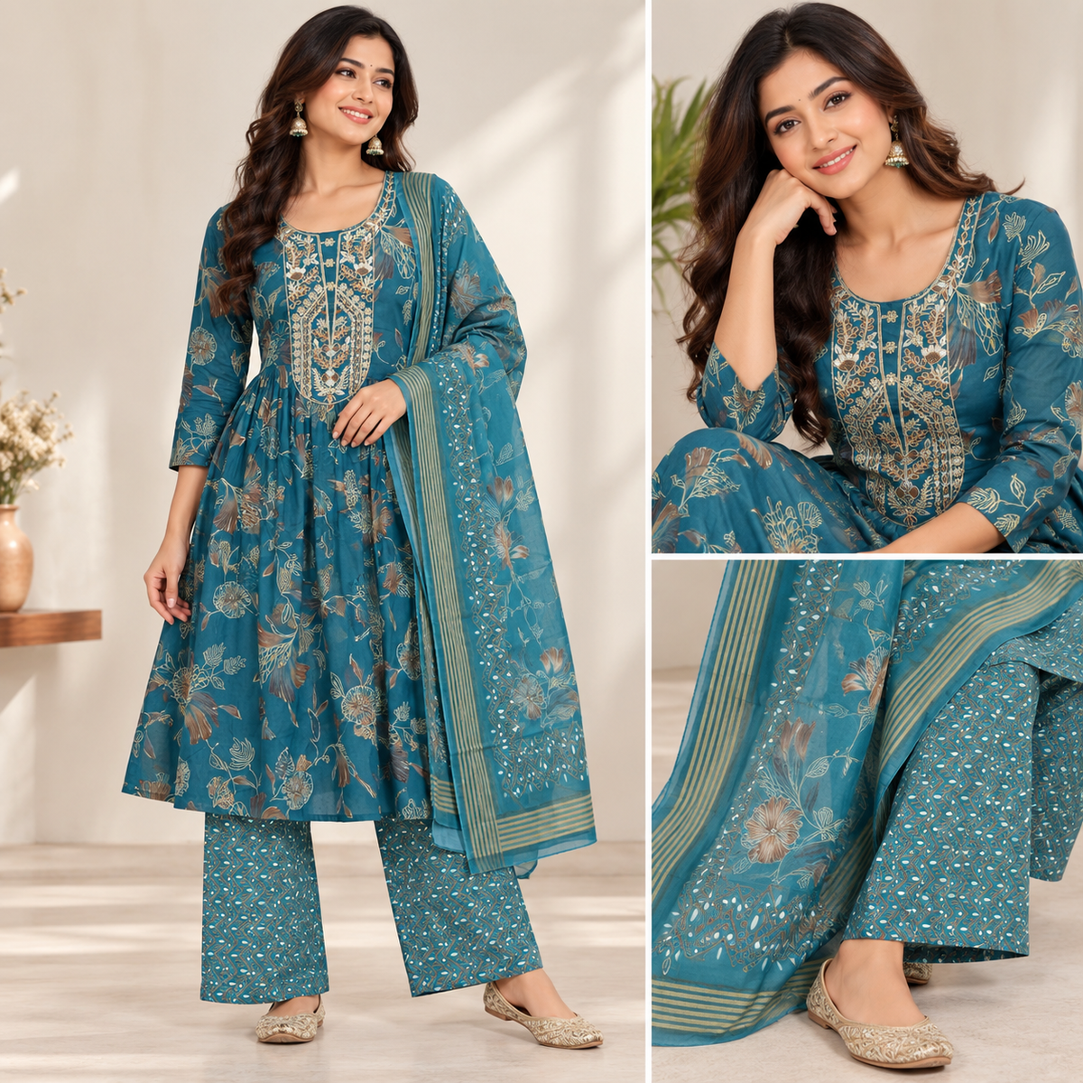 Sea Green Anarkali Set