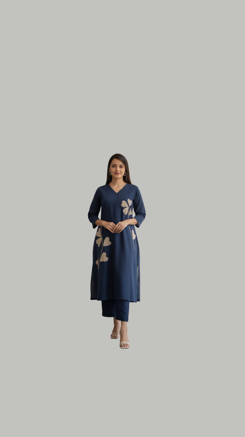 Navy Clover Bloom Co-Ord