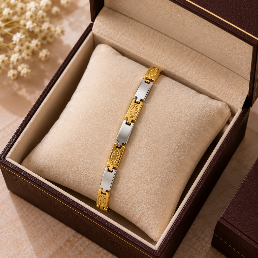 Dual-Tone Plated Bracelet