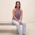 Lavender Cowl Neck Halter Top