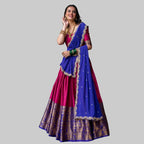 Blue Narayan Pattu Half Saree