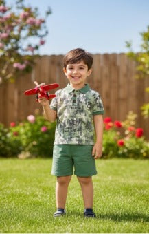KIDS COLLAR PRINTED SET