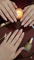 Crystal Drip Nails
