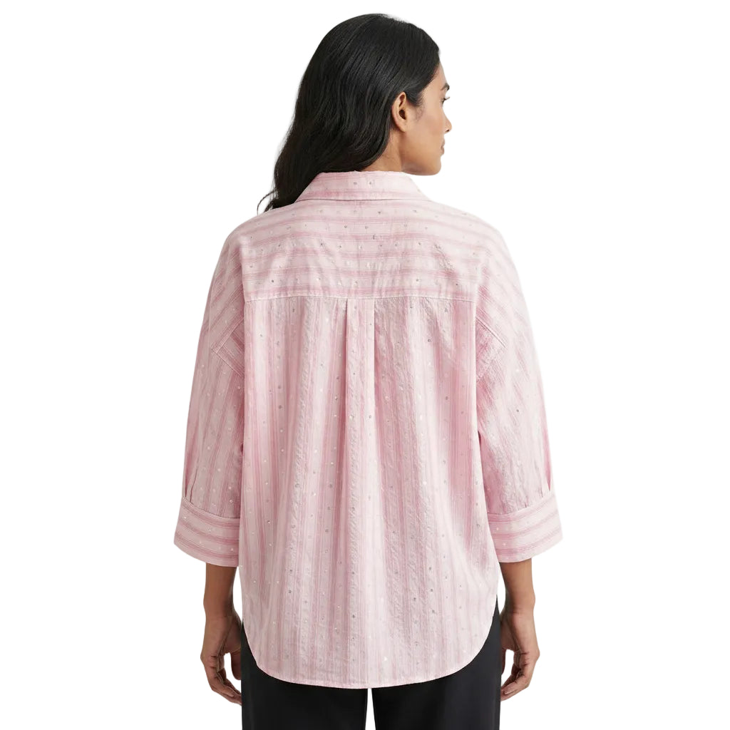 Pink Striped Button-Down Shirt