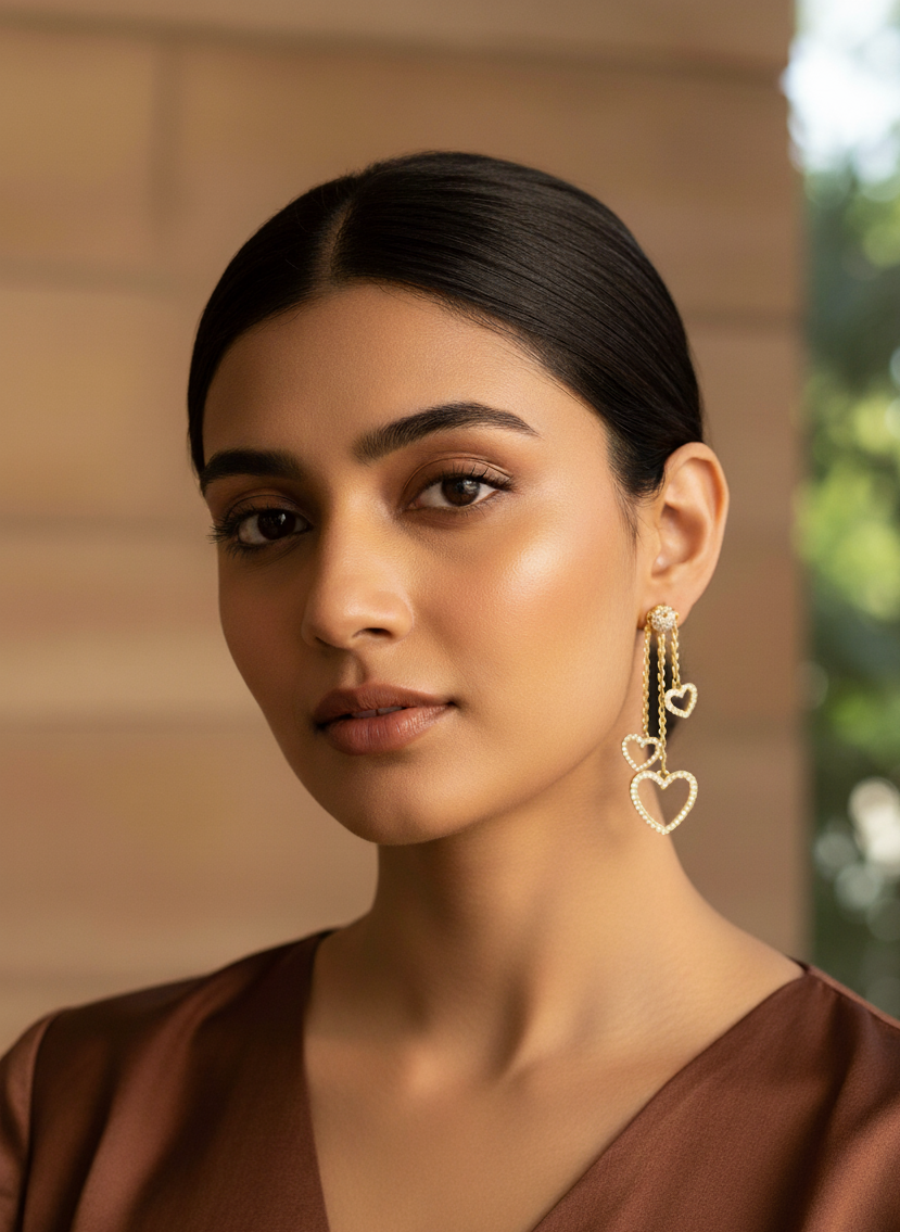 Hanging Heart Earrings