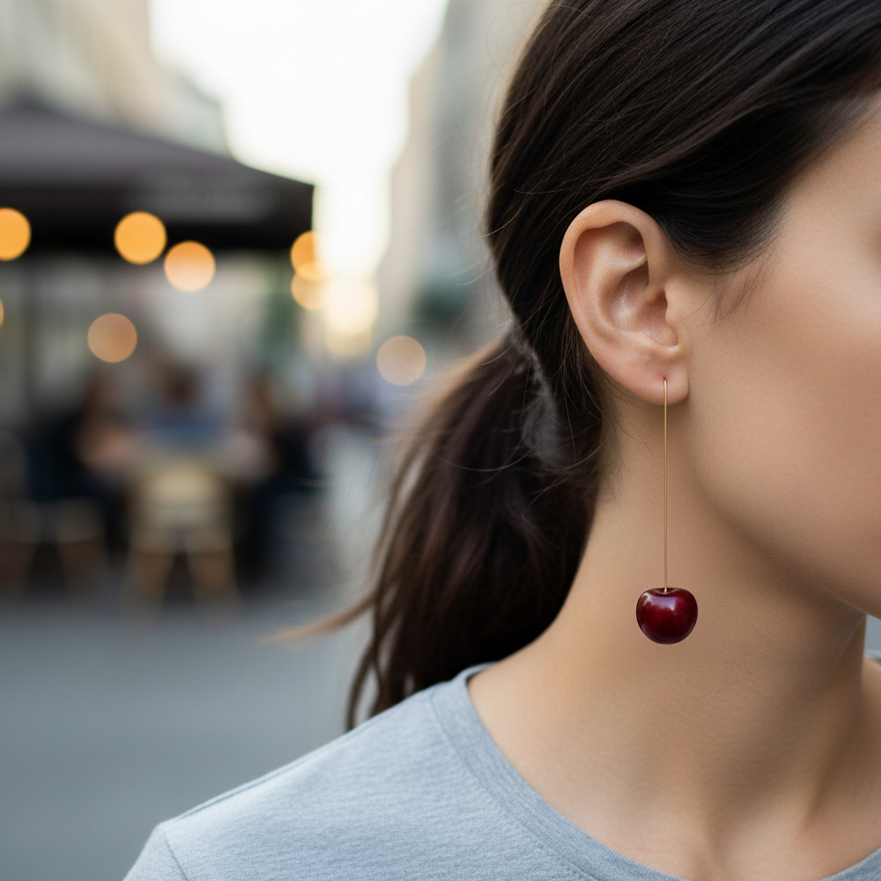 Cherry Hanging Earrings