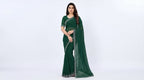 Green Georgette Stone Work Saree