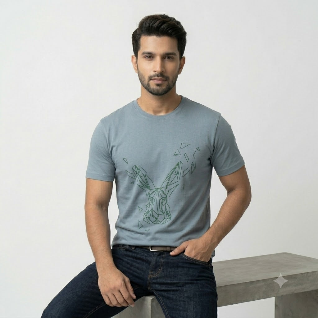 Geometric Rabbit/Bunny T-shirt