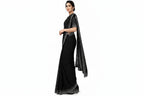 Classic Black Georgette Stone Work Saree