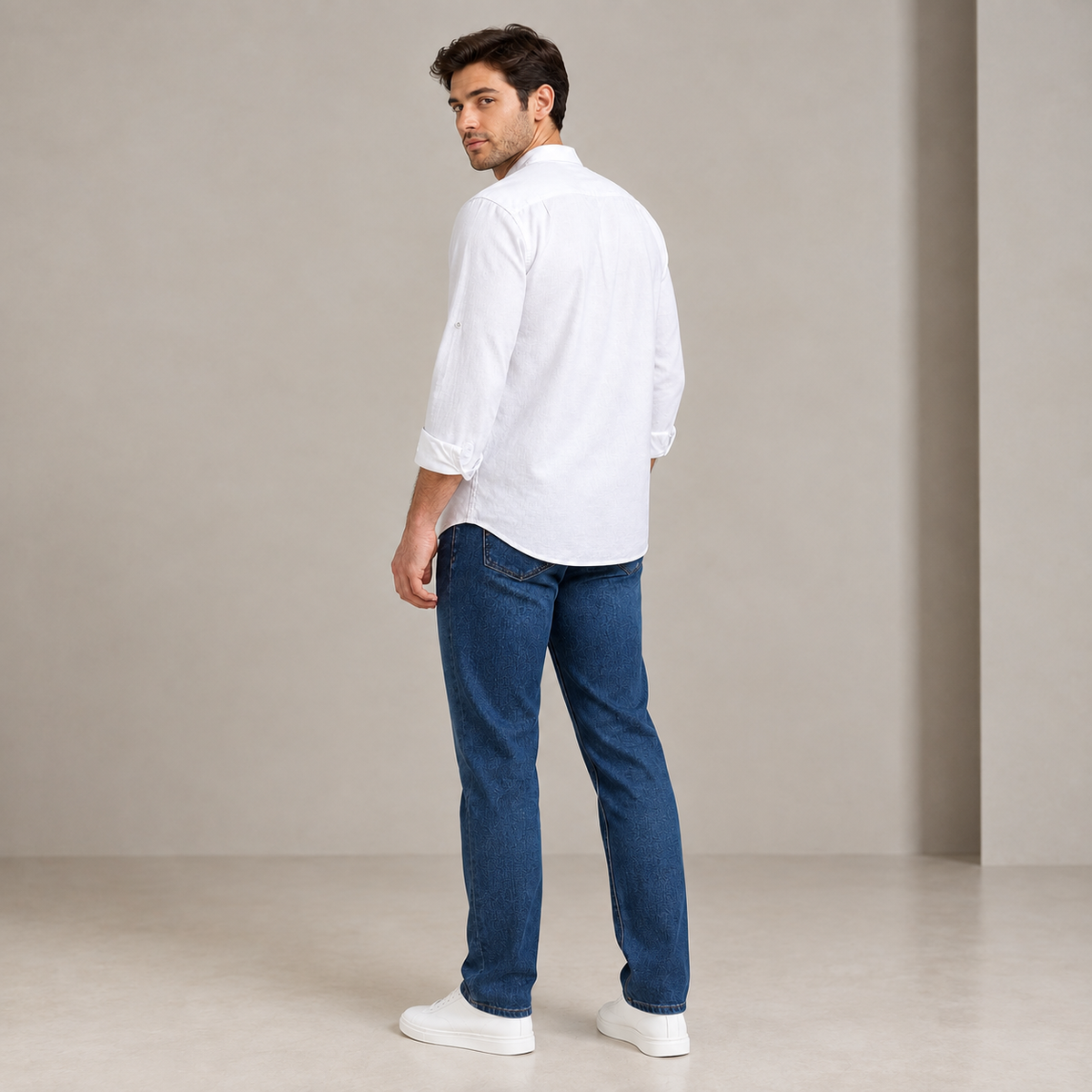 Men's White Casual Shirt