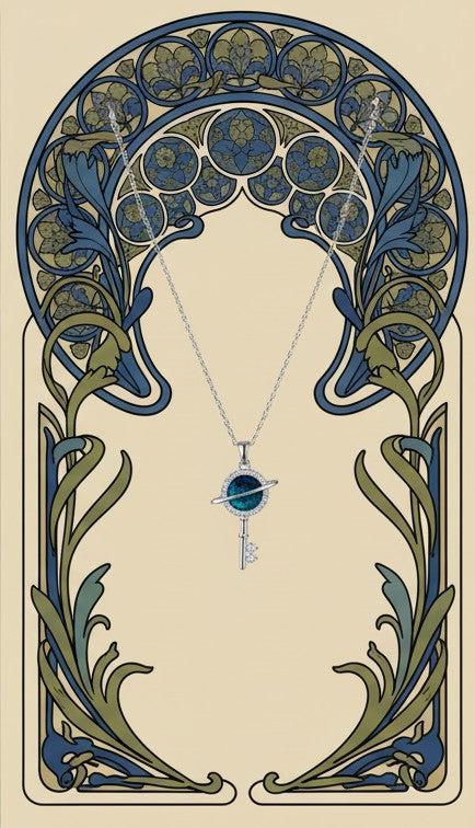 Cosmic Key Pendant Necklace