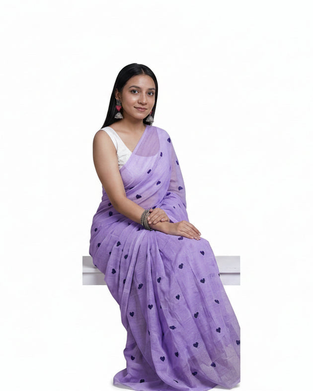Lavender Linen Grace Saree