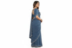 Grey Georgette Stone Work Saree