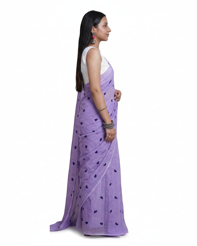 Lavender Linen Grace Saree